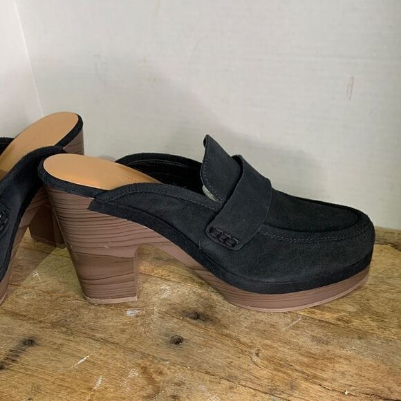 Splendid vina black leather clog slip on mule loafer front chic‎ - Picture 3 of 9